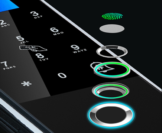 辦公室指紋鎖玻璃門密碼鎖單雙門免開孔免布線智能門禁系統一體機